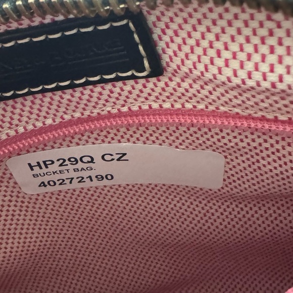 Dooney & Bourke Black and Gold Monogram Shoulder Bucket Bag - Picture 6 of 7